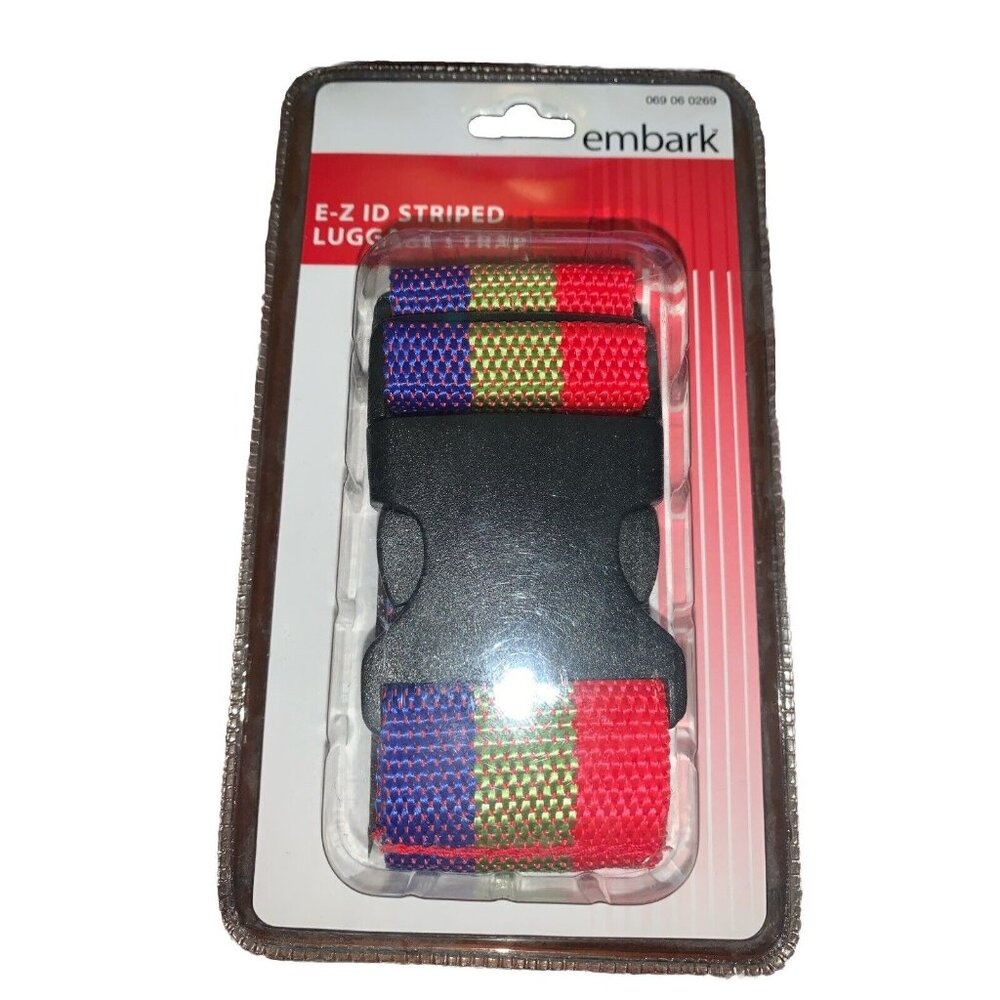 Embark E-Z ID Rainbow Striped Luggage Strap #069 06 0269 ~NEW